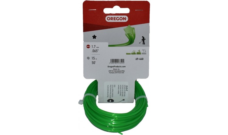 OREGON 69-440V Žací struna GREEN 1,7mm x 15m Hvězda