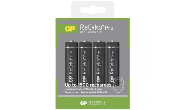 Nabíjecí baterie GP ReCyko+Pro HR6 (AA), 4 ks v blistru