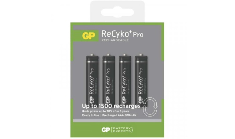 Nabíjecí baterie GP ReCyko+ HR03 (AAA), 4 ks v blistru