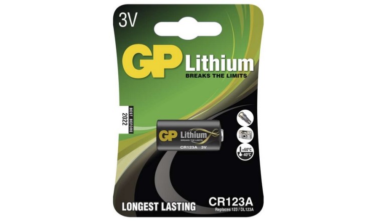 Foto lithiová baterie GP CR123A, 1 ks v blistru