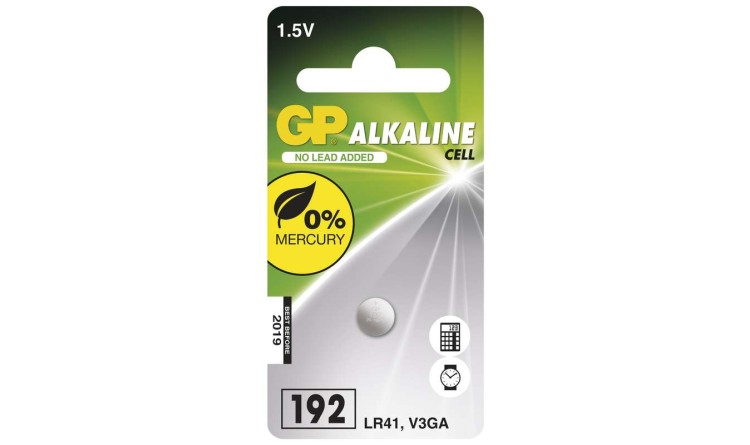 Baterie alkalická knoflíková GP 192F LR41 1ks