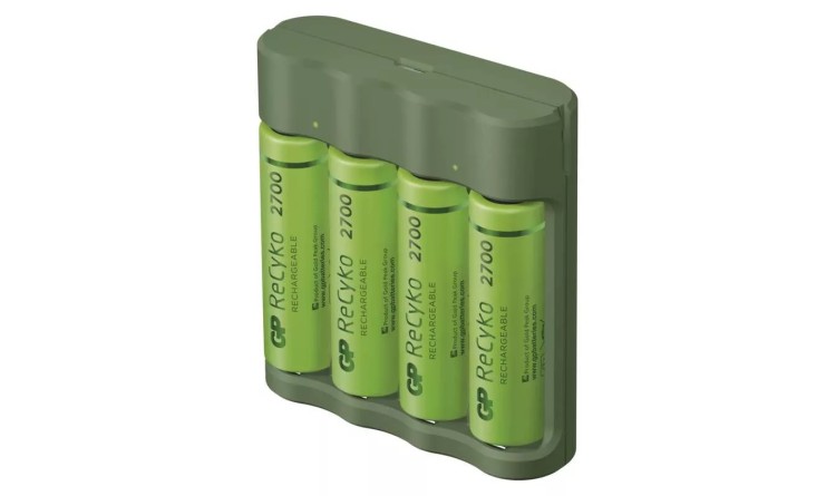 EMOS B52427U Nabíječka baterií GP Everyday B421 + 4× AA ReCyko 2700 + USB