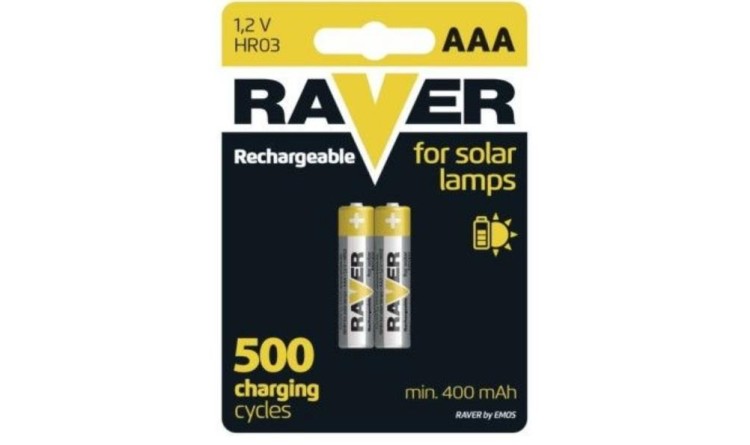 RAVER B7414 Nabíjecí baterie HR03 (AAA) 400 mAh, 2ks