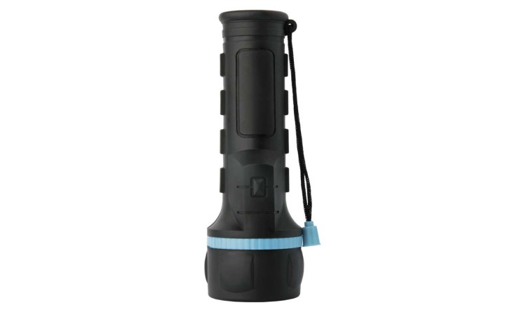 LED svítilna plastová + guma 3x LED, na 2x D