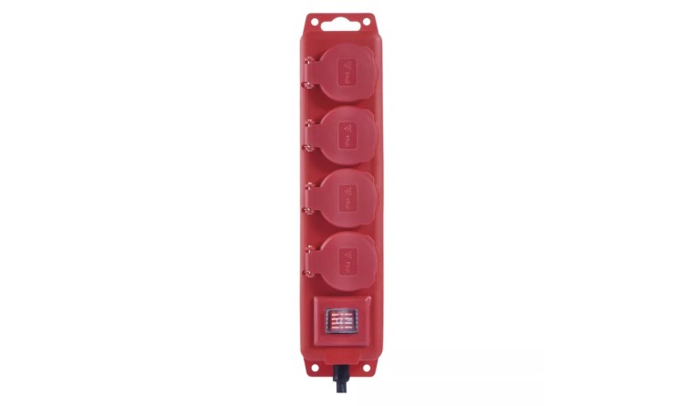 Emos P14151 Prodlužovací kabel gumový – 4 zásuvky, 5m, 1,5mm2, IP44