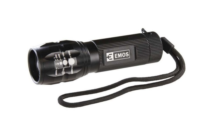 LED svítilna hliníková, 1x CREE LED 3W, na 3x AAA FOKUS