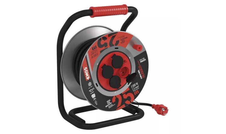 Prodlužovák na kov. bubnu 25 m z4 1,5 mm ~230 V