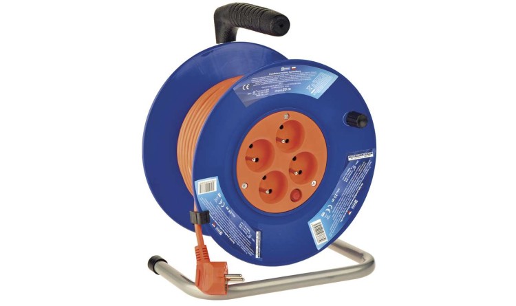 PVC prodlužovací kabel na bubnu - 4 zásuvky 25 m