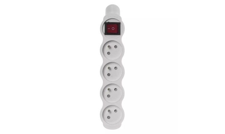 Emos P1400N Zásuvky 4 samostatné bílé s vypínačem