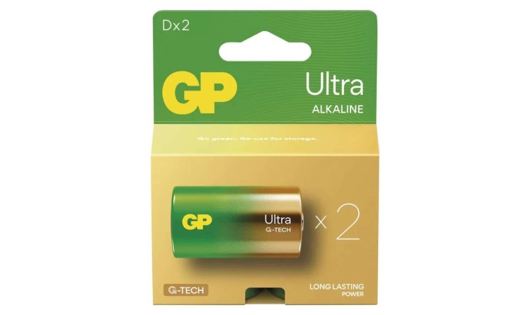 GP 1013422100 Baterie alkalická GP Ultra D (LR20), 2 ks