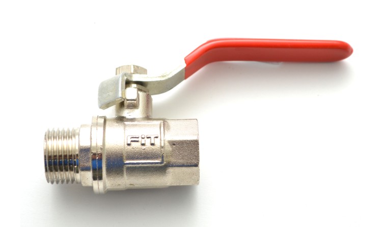 Ventil kukový 1/2" vnější a vnitřní závit