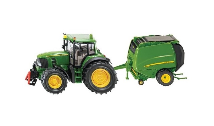 Traktor John Deere s balík. do válců