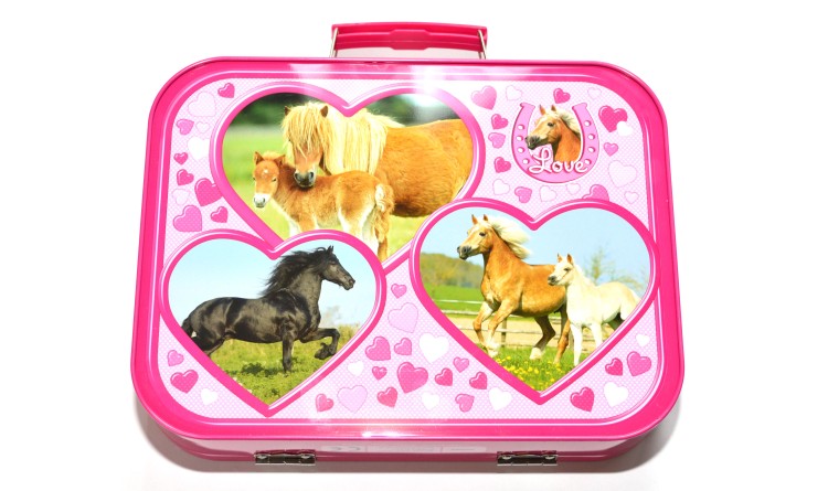 Puzzle v kufříku "Koně"