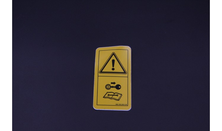 Nálepka "Údržba dle návodu"