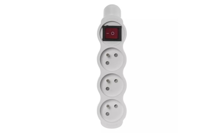 Emos P1300N Zásuvky 3 samostatné bílé s vypínačem