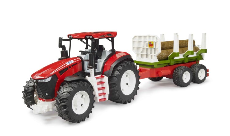 Bruder 3453 ROADMAX Traktor s přívěsem na dřevo a 3 klády