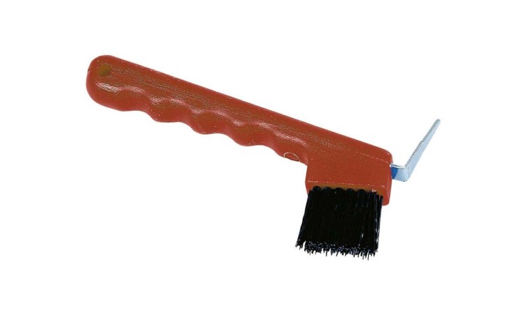 Háček na kopyta z odolného plastu červený