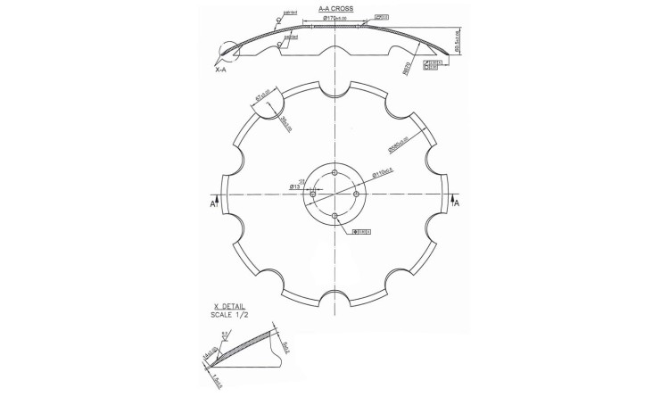 Disk 580mm zubatý Terradisc