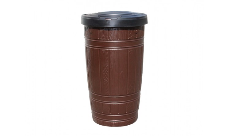 Sud na vodu WOODCAN s víkem imitace dřeva hnědý 265l