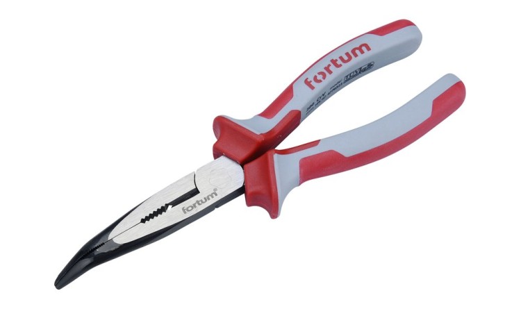 FORTUM Kleště půlkulaté zahnuté, 200mm