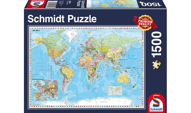 Puzzle mapa světa, 1 500 dílků