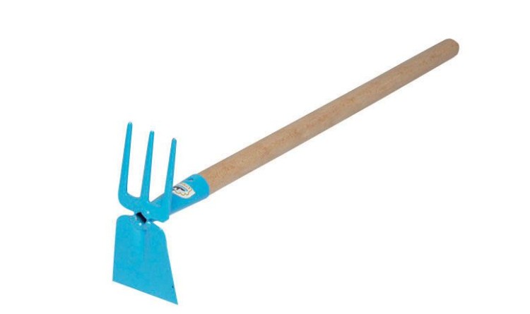 Okopávačka 3 hroty s ostřím a s násadou