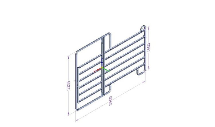 Panel Texas 3 m s dvířky  rozměr 2100x3000 mm