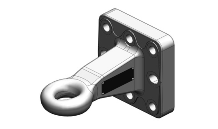 Hlava tažná - LB145x145 M20, DIN9678 - pr.50mm - pevná