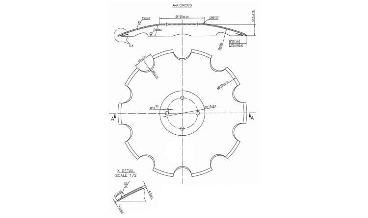Disk zubatý 510 4díry