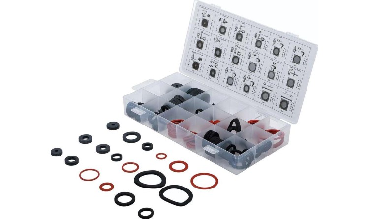 BGS108059 Těsnící kroužky - guma, fiber a klingerit (Sada 141 dílů v PVC kazetě)