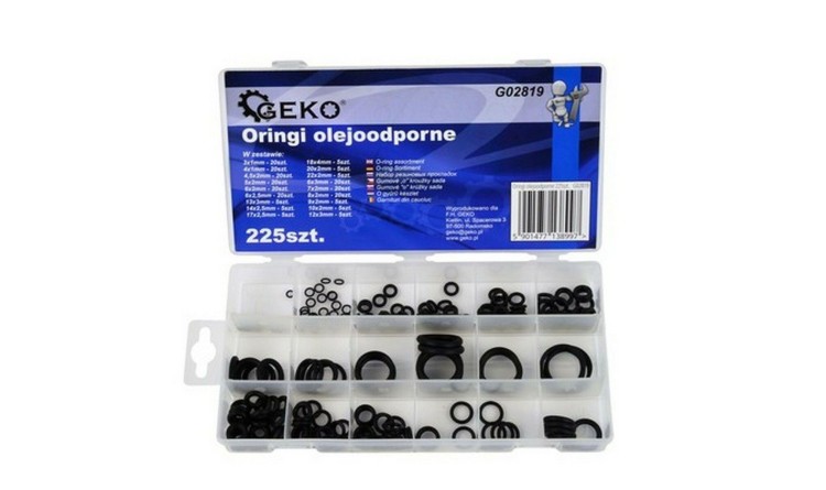 Geko G02819 O-kroužky odolné proti olejům 225ks