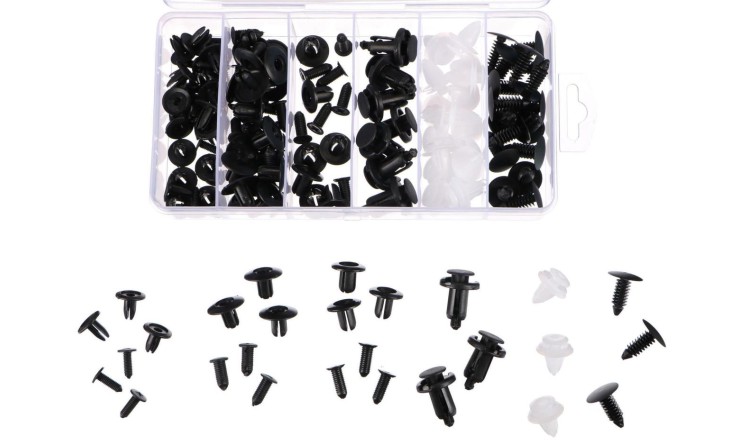 SIXTOL SX1234 Sada spon, příchytek a kolíků pro čalounění vozidel 100ks