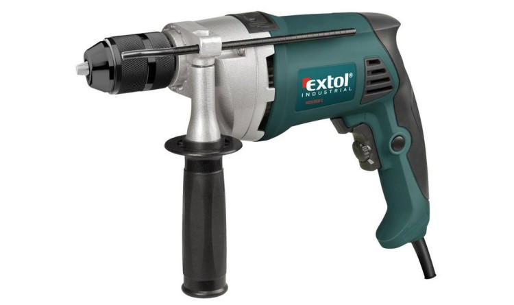 EXTOL INDUSTRIAL vrtačka s příklepem, Click-lock, 850W