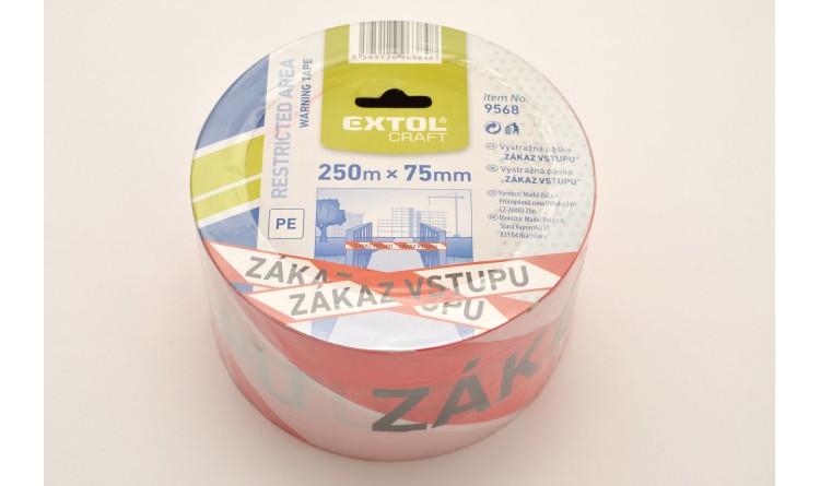 Páska výstražná červeno-bílá ZÁKAZ VSTUPU