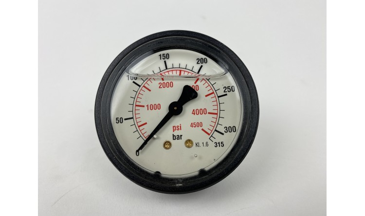 Manometr 1/4" 0-250 Bar zadní uchycení plněný glycerinem