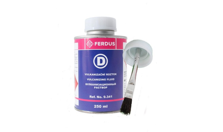 Vulkanizační roztok D 250 ml + menší štětec