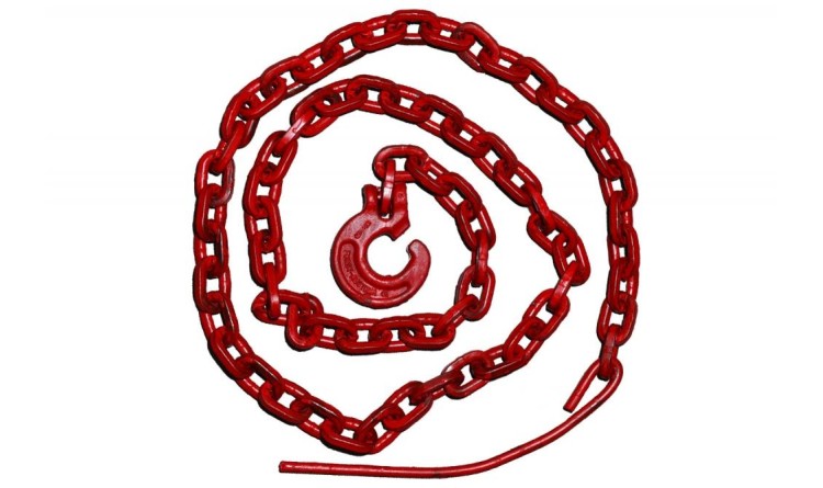 Úvazek řetězový 8mm/3m červený s jehlou G80