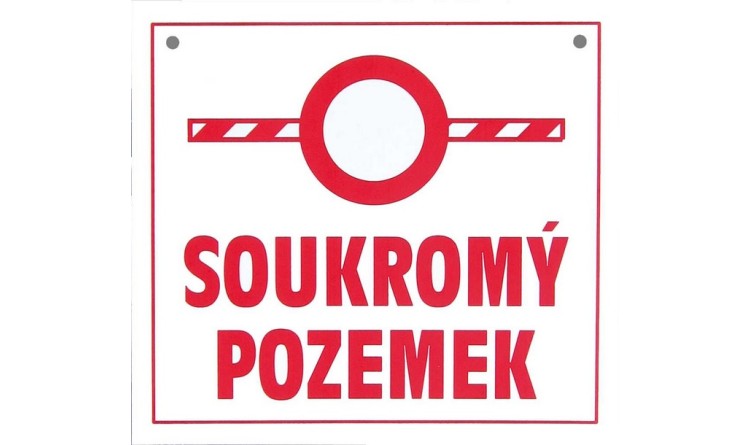 Tabulka varovná SOUKROMÝ POZEMEK