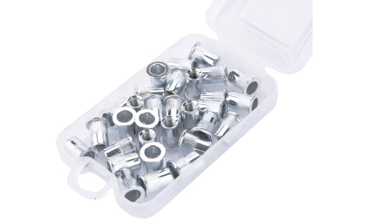 FORTUM 4770686 Matice nýtovací ocelové, sada 30ks, M6x14mm