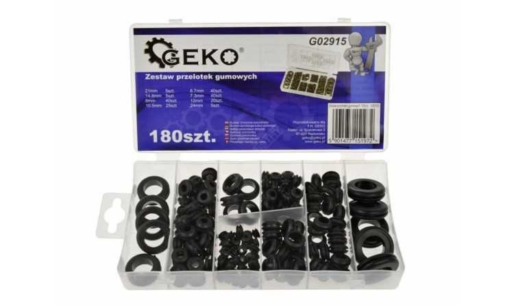 GEKO G02915 Sada gumových průchodek 180 ks