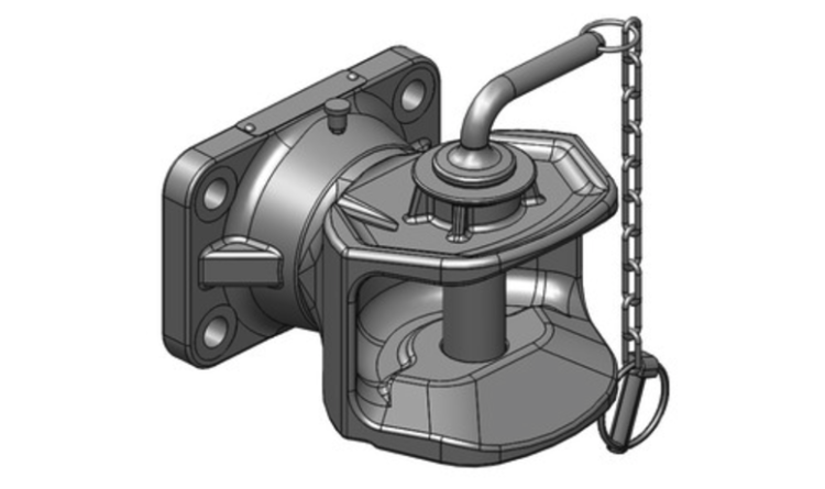 Závěs mechanický pr. čepu 32mm, příruba rozteč 140x80 M16