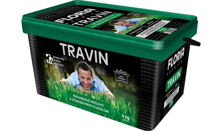 FLORIA TRAVIN Trávníkové hnojivo s herbicidy 4kg
