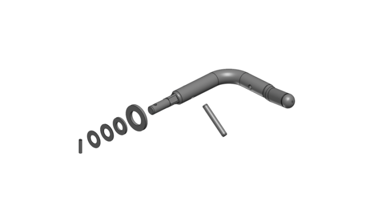 Sada páky odjišťování čepu