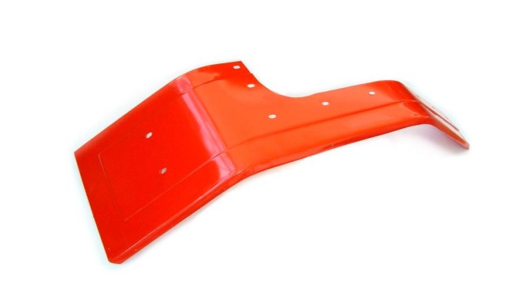 67457007 Blatník levý plechový vykrojený - lakovaný červený komaxit
