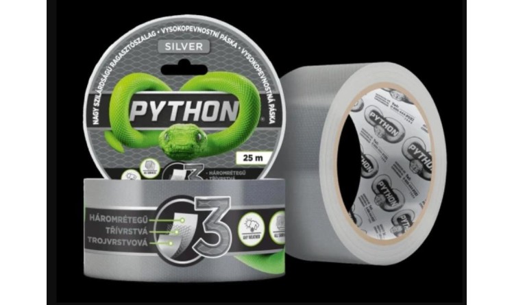Vysokopevnostní páska PYTHON - 25 M Stříbrná