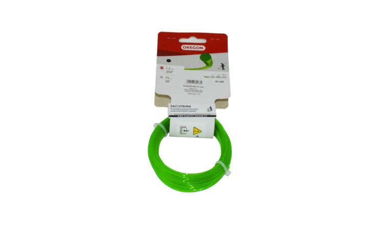 OREGON 90150E Žací struna GREEN 1,3mm x 15m Kruh
