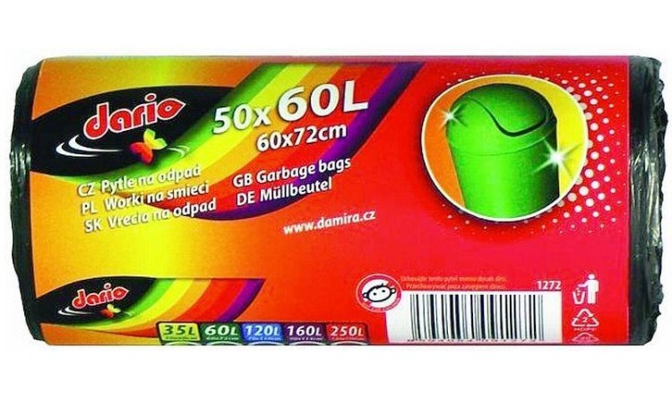 Sáčky do košů 60 l 1272 černé