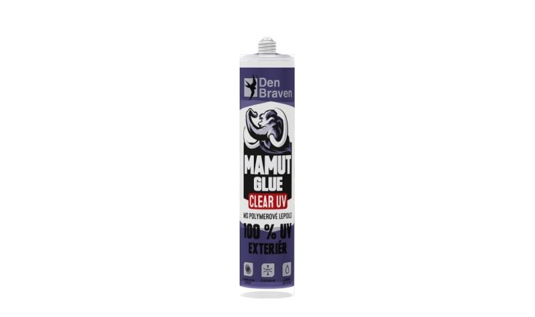 Den Braven 51933BD Mamut Glue Clear UV lepidlo 290ml bílý transparentní