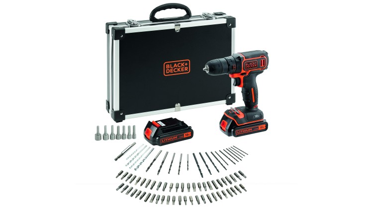 Black&Decker BDCDC18BAFC Akuvrtačka s 80ks příslušenství