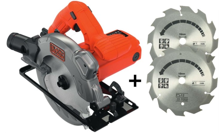 BLACK&DECKER CS1250LA Kotoučová pila 1250W + 2x kotouč